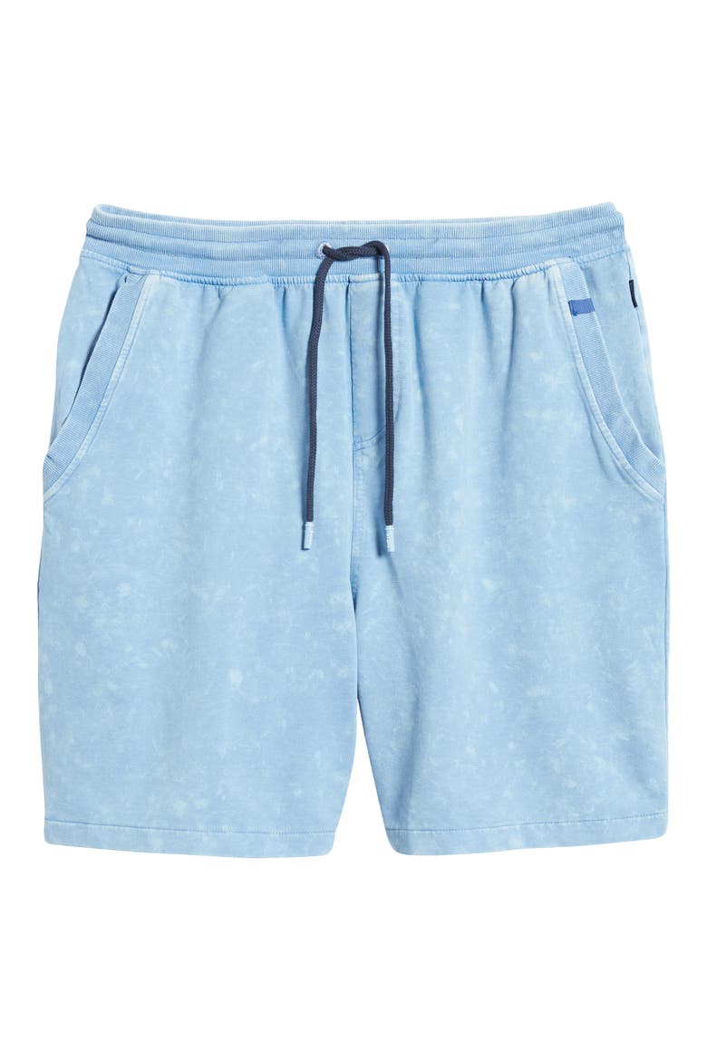 Acid Wash Fleece Shorts, Alternate, color, LIGHT BLUE