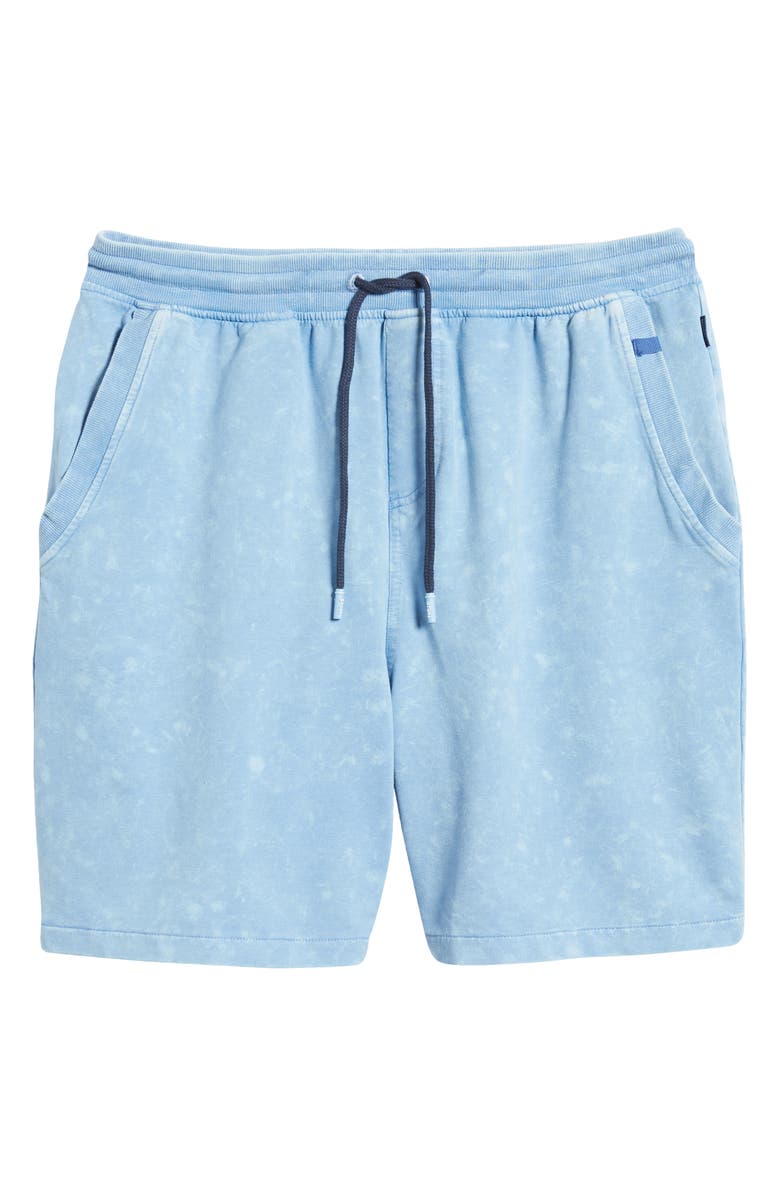 Stone Rose Acid Wash Fleece Shorts, Alternate, color, Light Blue