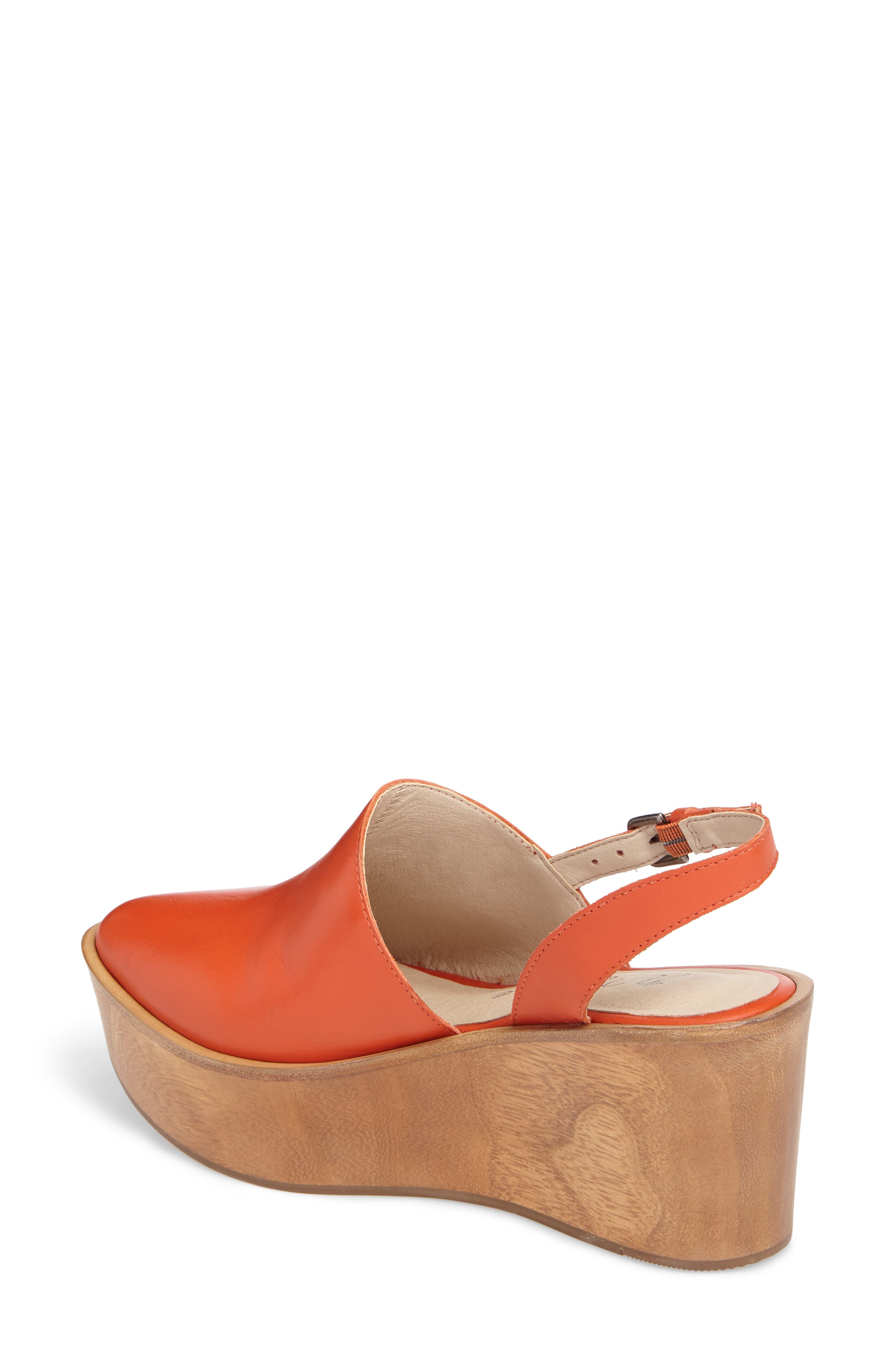 Eyals Slingback Platform Wedge Sandal, Alternate, color, FIRE LEATHER