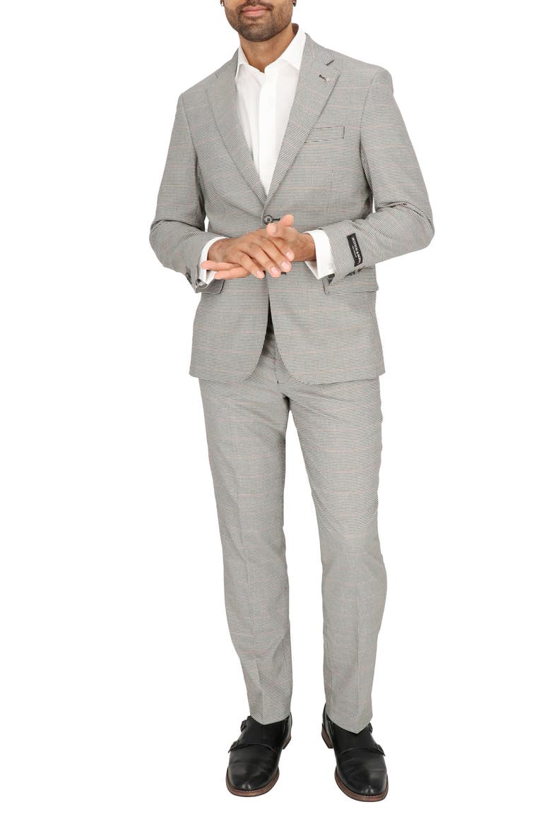 Modern Fit Houndstooth Suit, Alternate, color, HOUNDSTOOTH