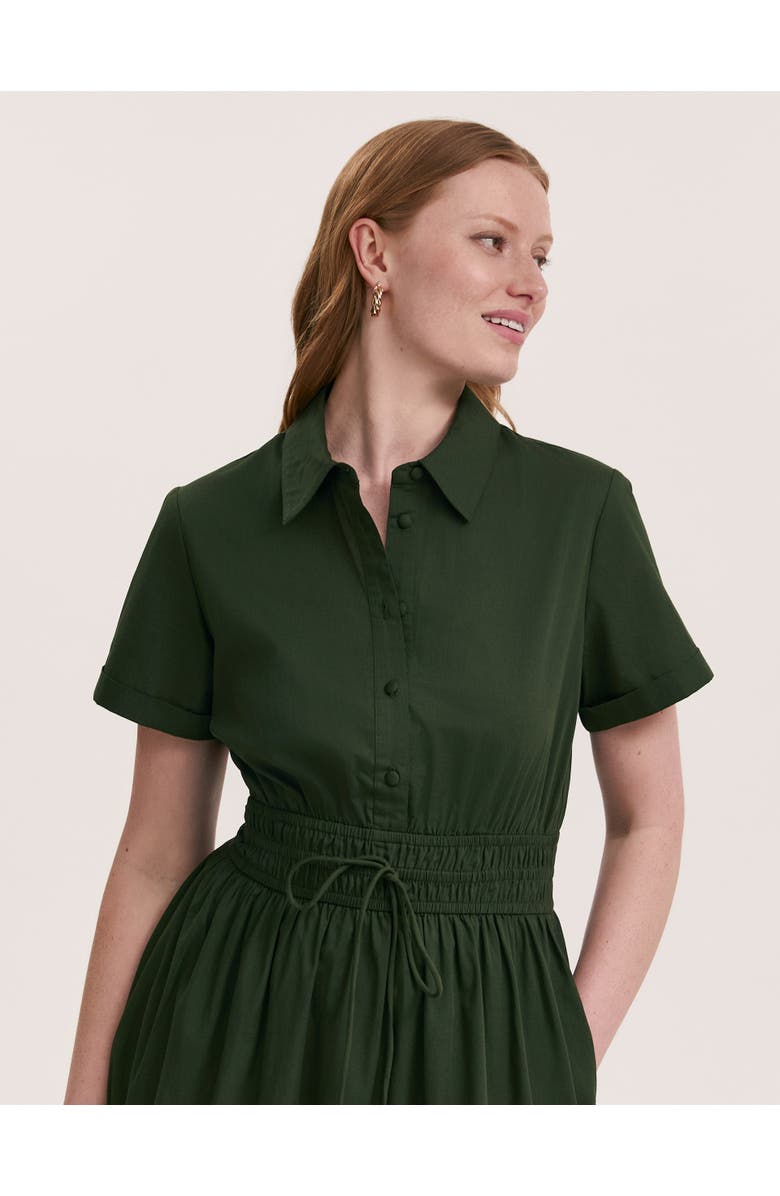 Finery London Penny Cotton Midi Shirt Dress, Alternate, color, 