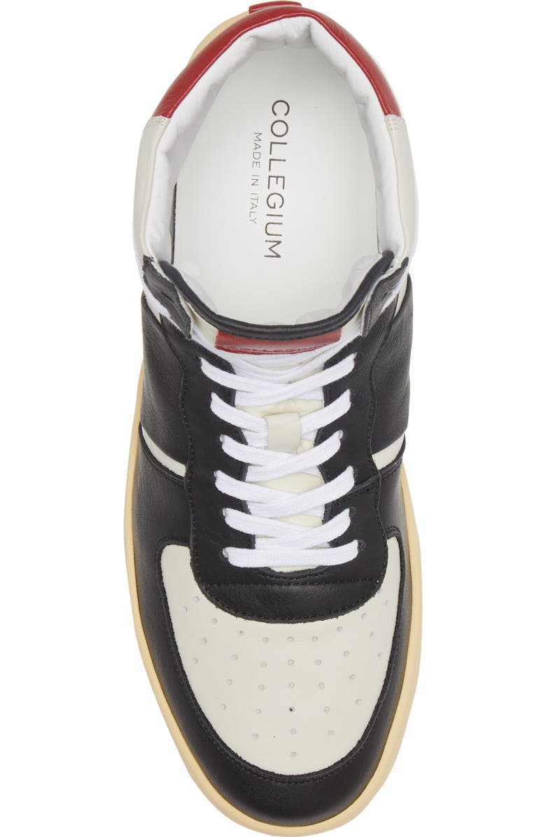 Collegium Pillar Destroyer High Top Sneaker, Alternate, color, White/Black/Red