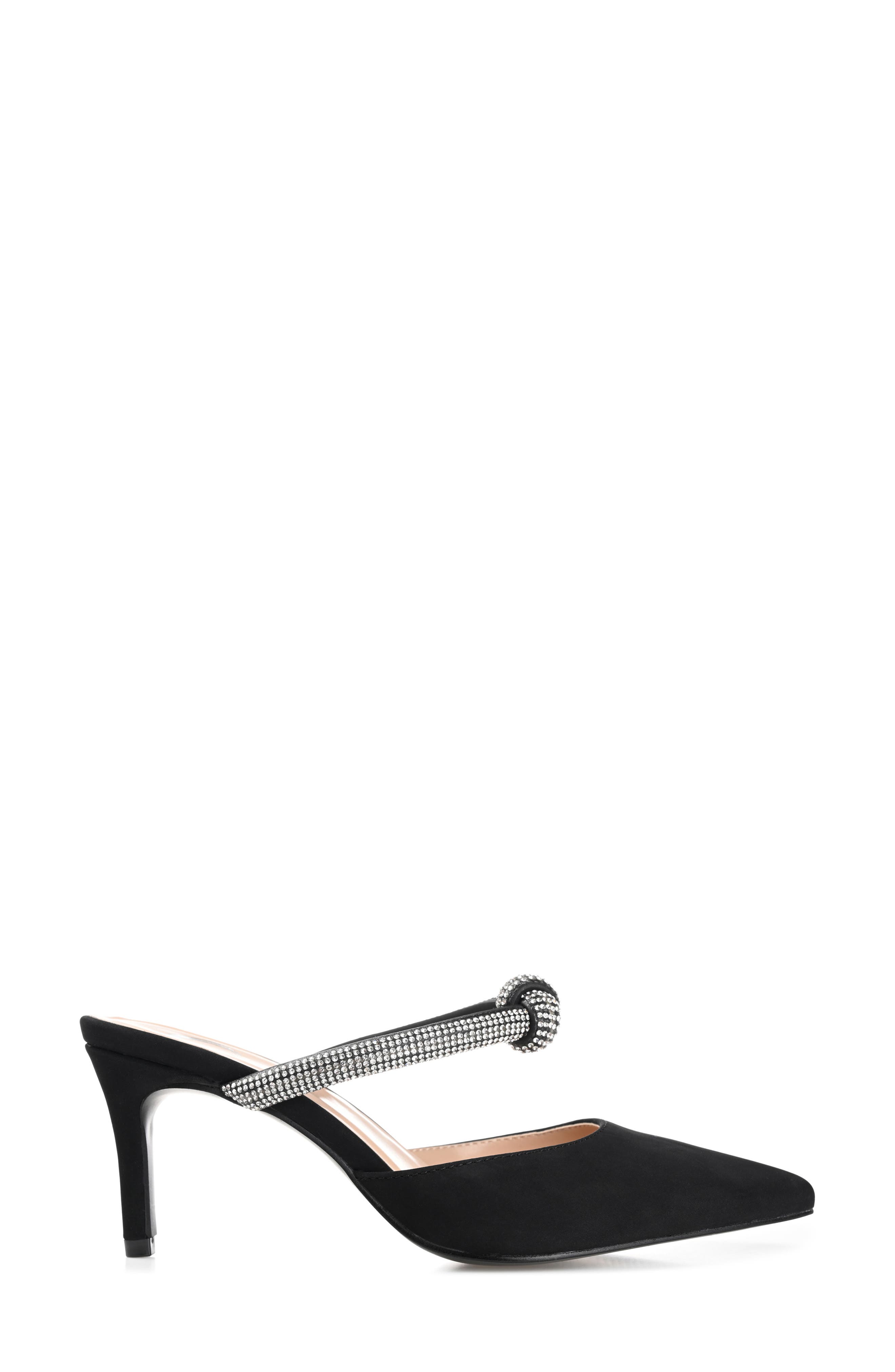 Journee Collection Lunna Crystal Embellished Pump - Wide Width, Alternate, color, Black