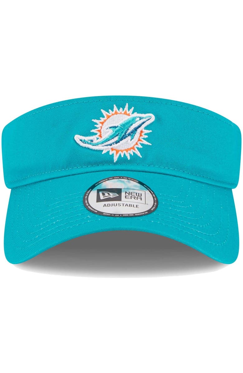 New Era Men's New Era Aqua Miami Dolphins Main Adjustable Visor, Alternate, color, Aqua