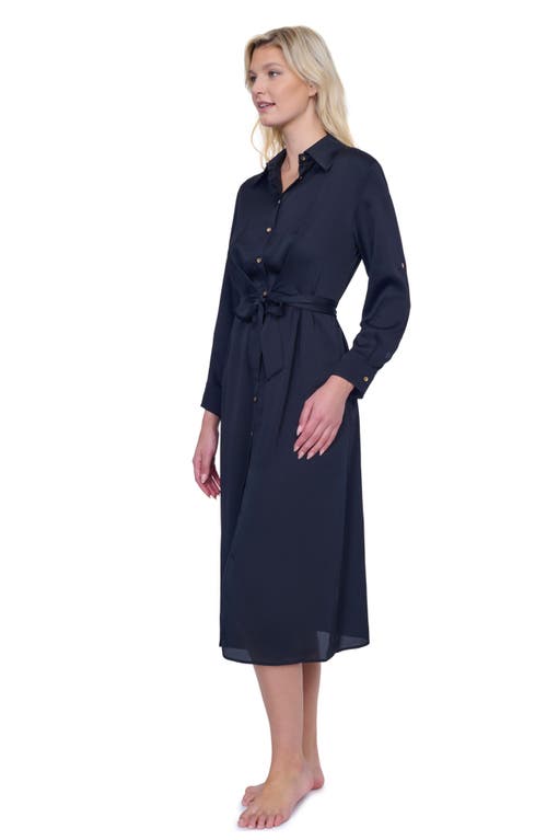 Shop Gottex Monte Carlo Shirt Dress In Black