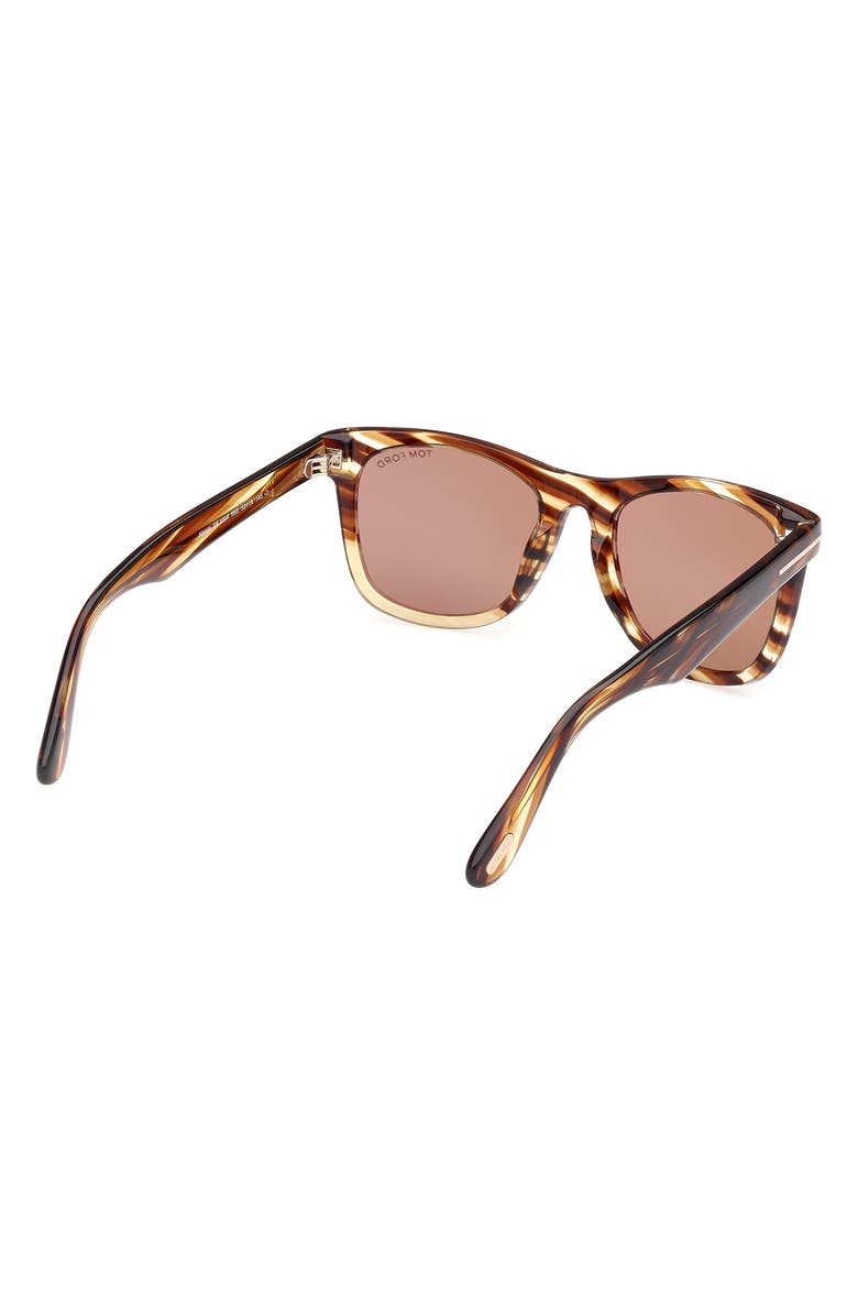 TOM FORD 52mm Square Sunglasses, Alternate, color, Colored Havana / Brown
