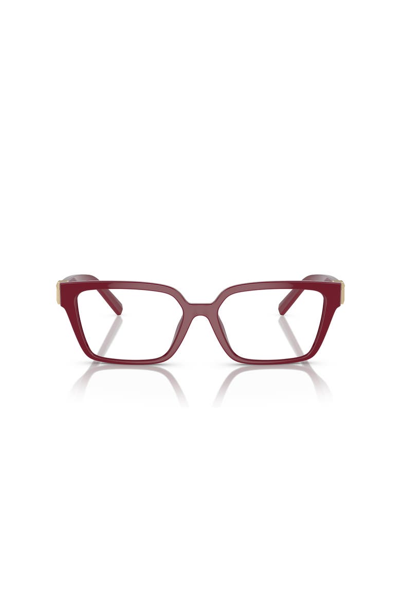 Tiffany & Co. 53mm Rectangle optical glasses, Alternate, color, Red