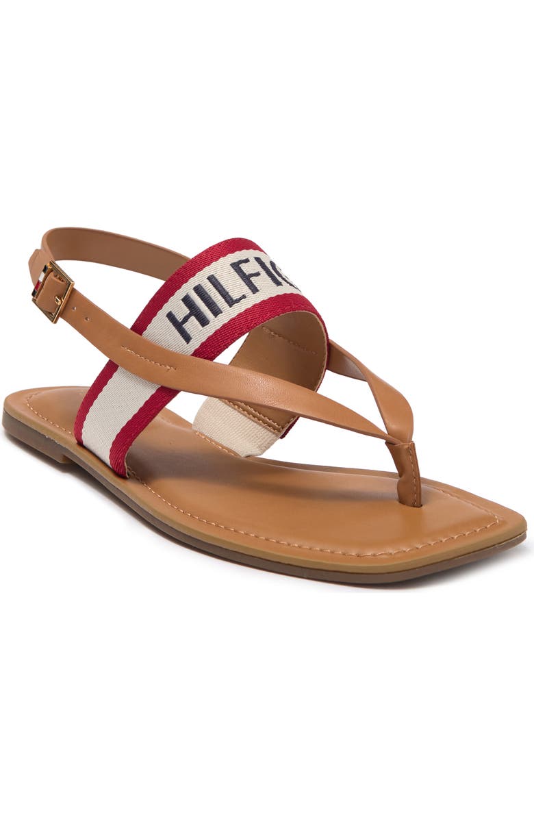 Tommy Hilfiger Jujube Logo Strap Thong Sandal, Main, color,