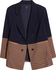 Tahari ASL Check Color Block Jacket