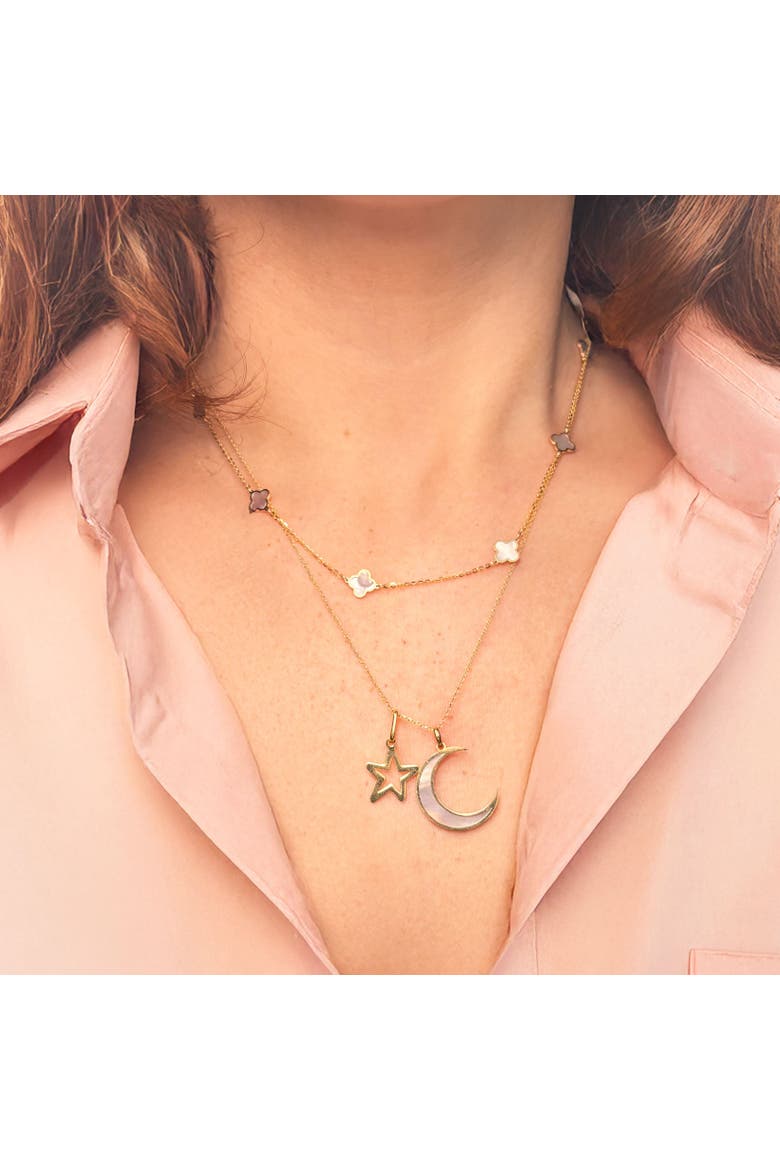 Gold Loopy Star Charm, Alternate, color, Yellow Gold