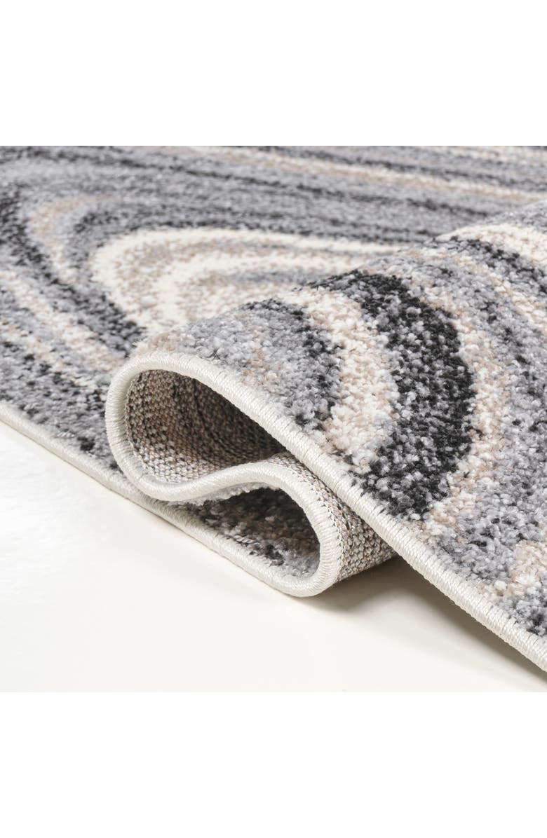 JONATHAN Y Eleni Contemporary Glam Abstract Marble Area Rug, Alternate, color, Charcoal/Cream