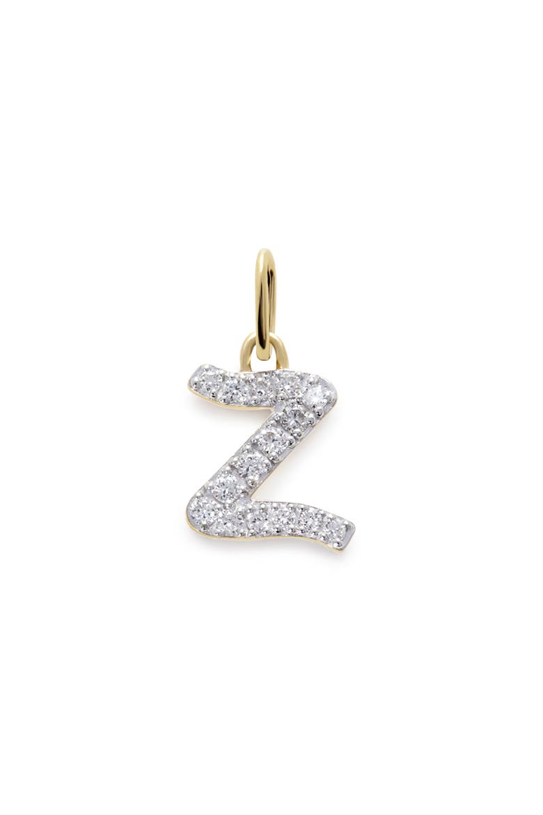 Lab Grown Diamond Initial Pendant Charm, Main, color, 14K GOLD