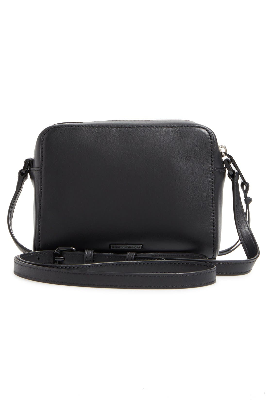 'Mini Sofia' Crossbody Bag, Alternate, color, BLACK METALLIC/ BLACK