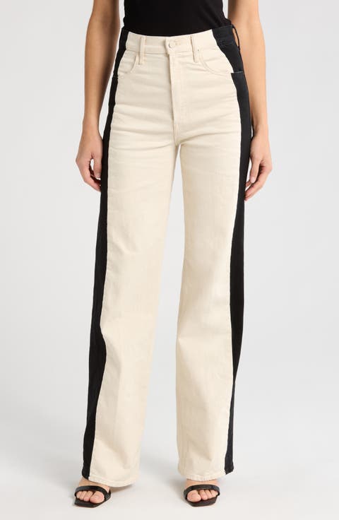 The Tuxedo Maven Heel High Waist Wide Leg Jeans (Sideswipe)