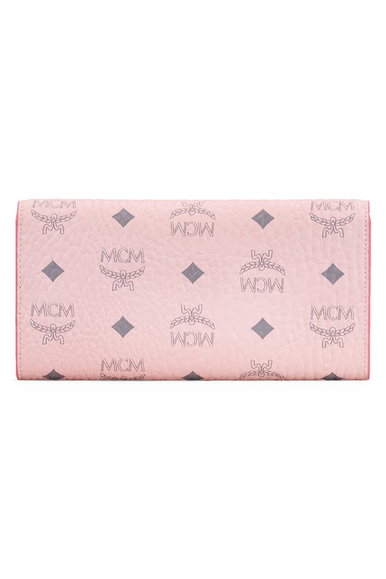 Large Patricia Visetos Canvas Wallet on a Chain, Alternate, color, POWDER PINK