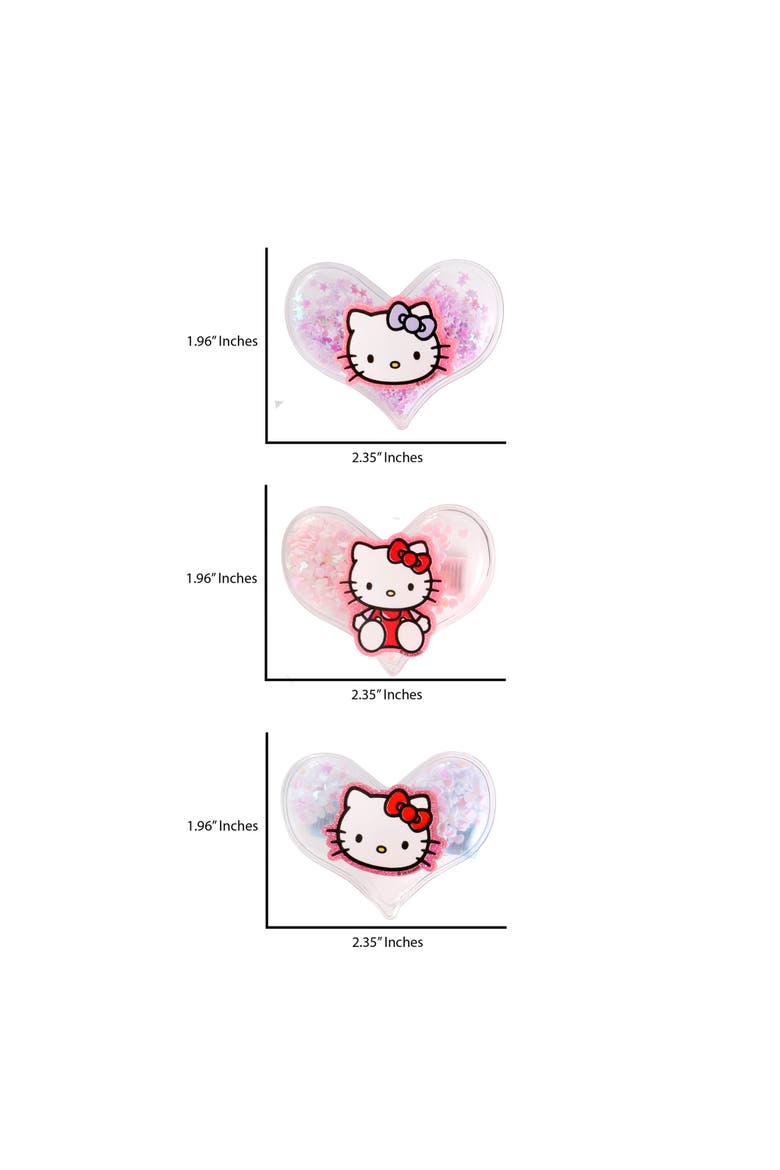 Heart Hair Clip 6-Piece Set, Snap Back Shaker Hair Clips, Alternate, color, Multicolored