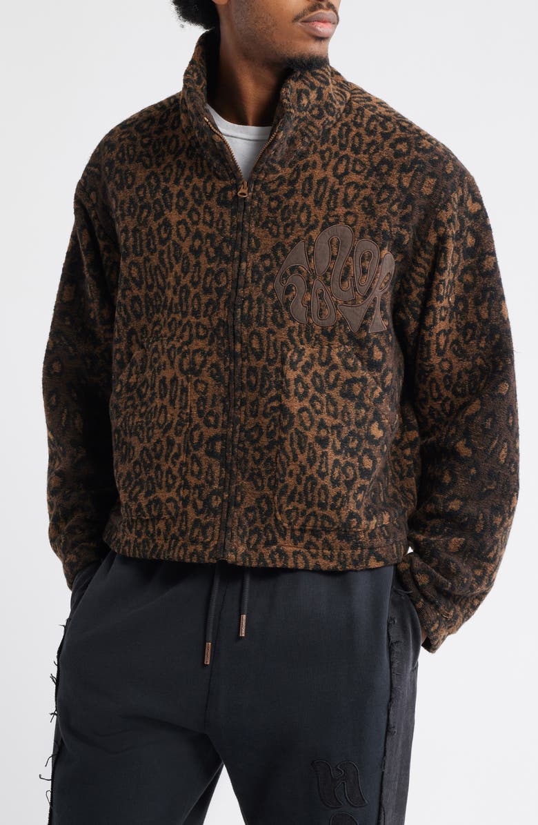 HONOR THE GIFT Cheetah High Pile Fleece Jacket, Alternate, color, Brown