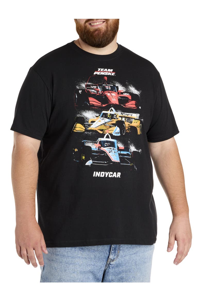 Big & Tall Indy Car Racing Graphic Tee, Main, color, BLACK