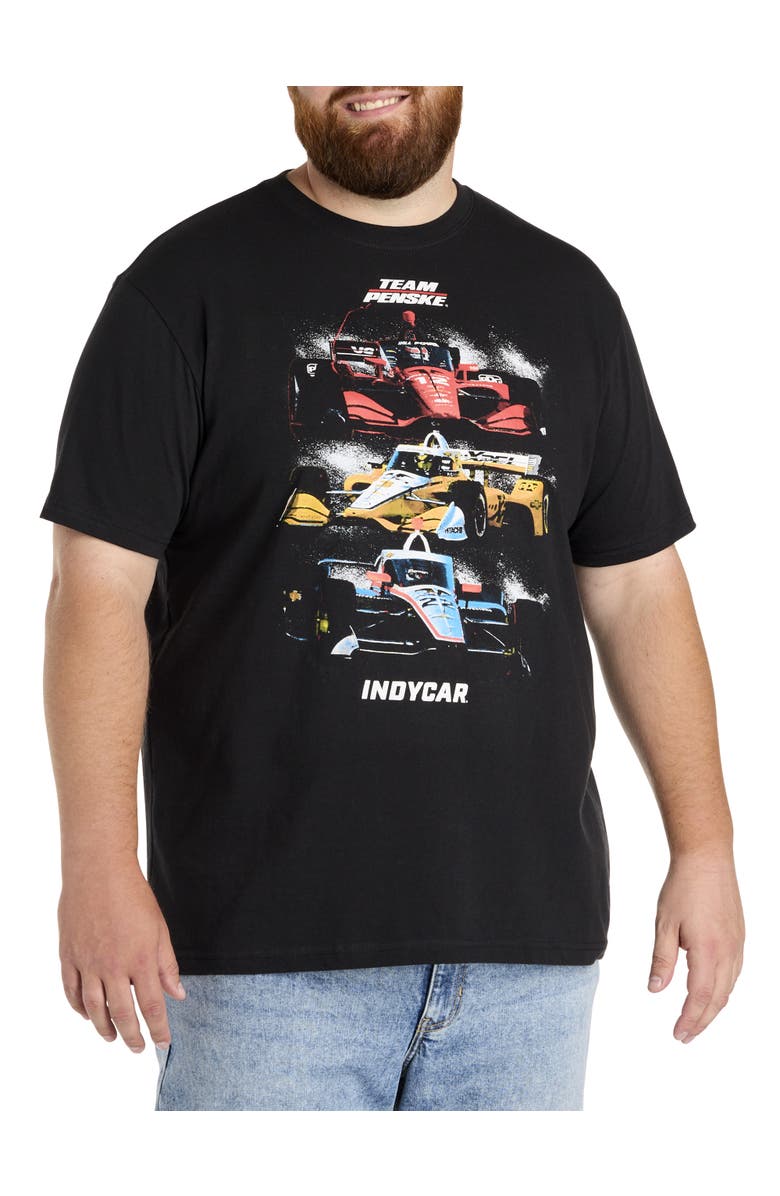 True Nation by DXL Big & Tall Indy Car Racing Graphic Tee, Main, color, Black