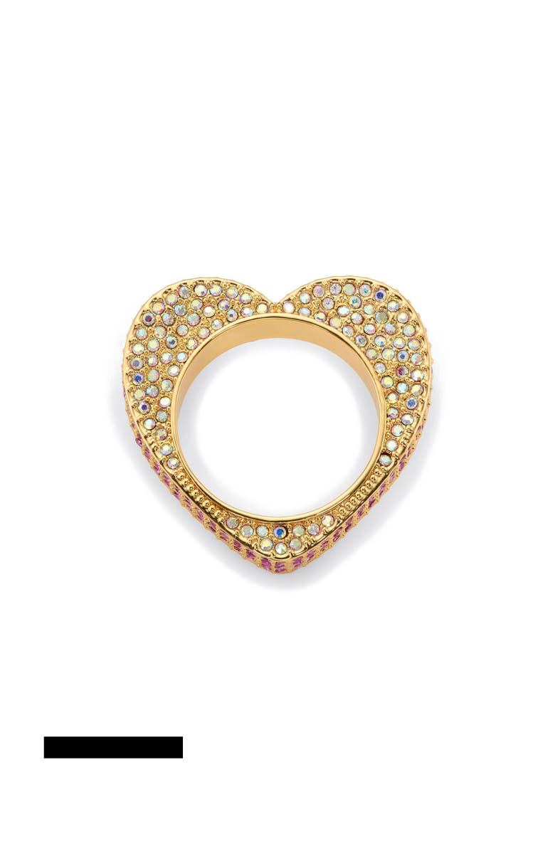 Kurt Geiger London Pavé Heart Band Ring, Alternate, color, 