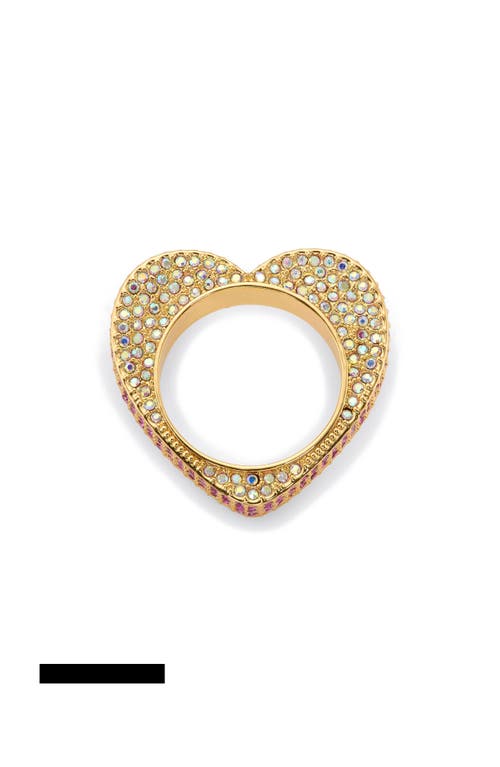 KURT GEIGER KURT GEIGER LONDON PAVÉ HEART BAND RING