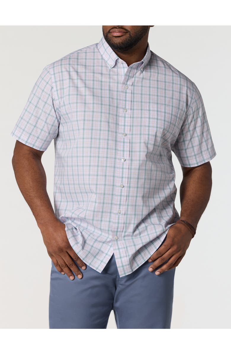 Oak Hill by DXL Big & Tall Large Plaid Tech Sport Shirt V2, Main, color, Multi