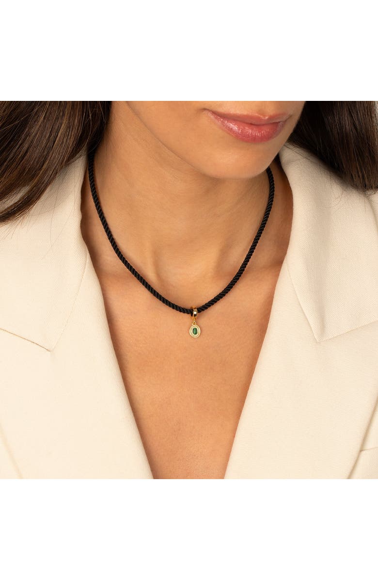 BY ADINA EDEN Malachite Stone Oval Charm, Alternate, color, Malachite