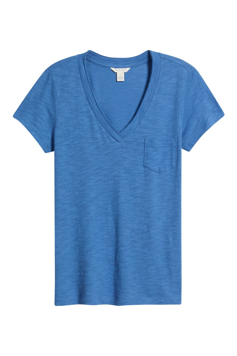 Cotton & Modal V-Neck T-Shirt, Alternate, color, BLUE GLORY