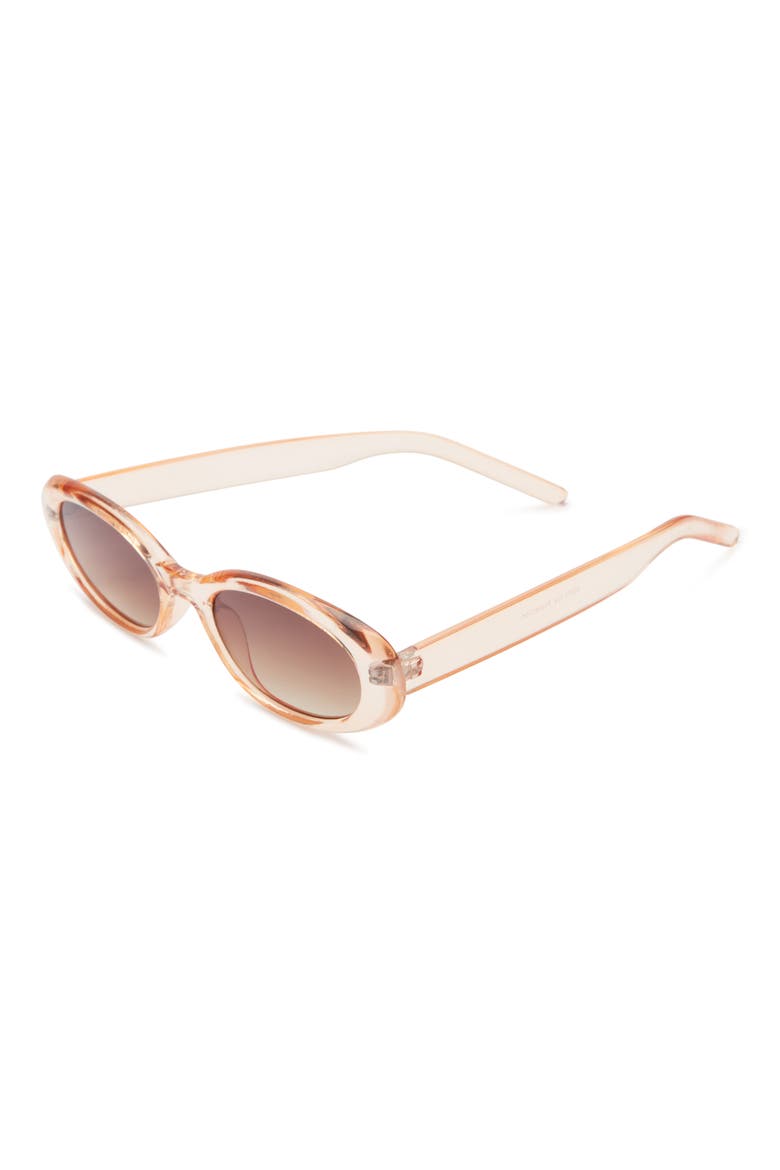 Narrow Oval Sunglasses, Alternate, color, CLEAR NATURAL
