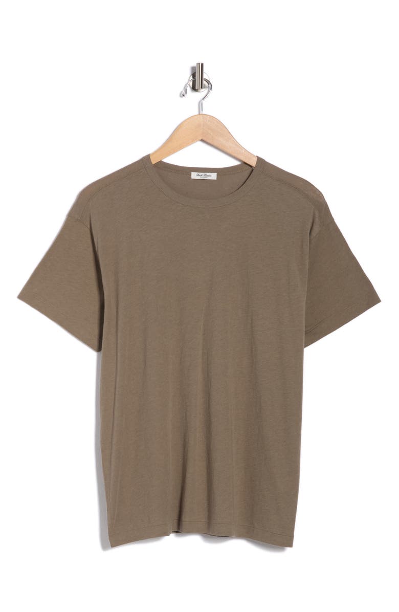 BUCK MASON Japanese De-Luxe Cotton & Linen T-Shirt, Main, color, Dry Olive