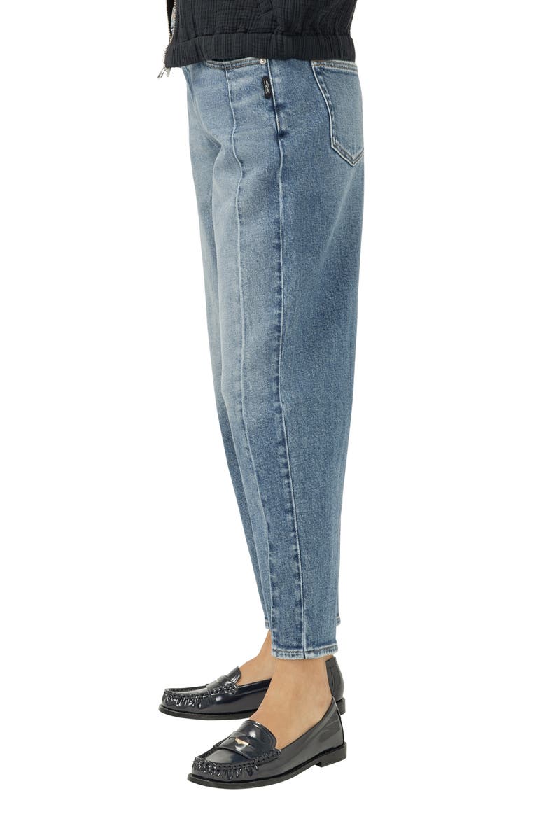 High Waist Barrel Leg Jeans, Alternate, color, LINDON