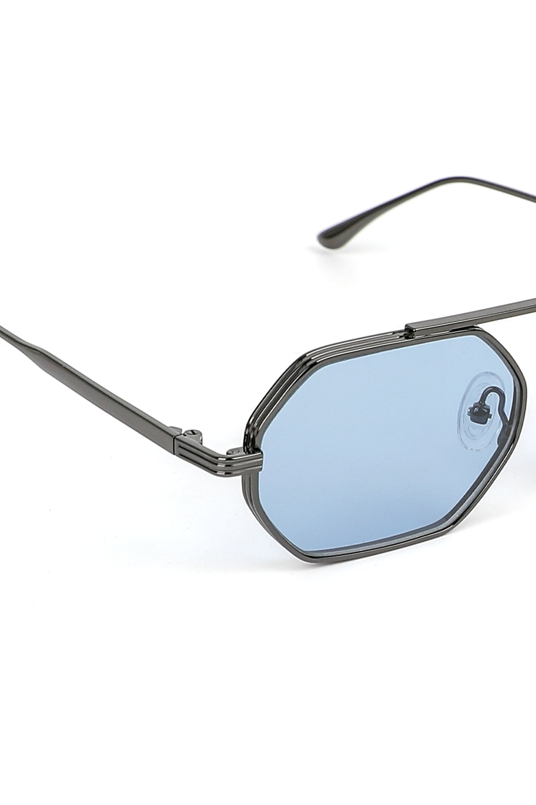 Magari 51mm Metal Frame Sunglasses, Alternate, color, Blue