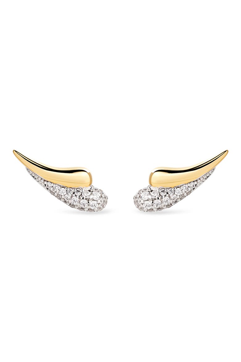 Lowen Cubic Zirconia Stud Earrings, Main, color, GOLD CLEAR