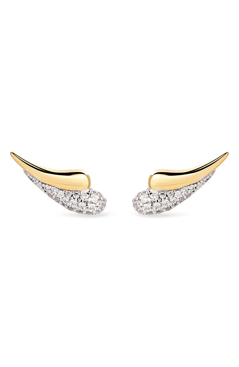 Ana Luisa Lowen Cubic Zirconia Stud Earrings, Main, color, Gold / Clear