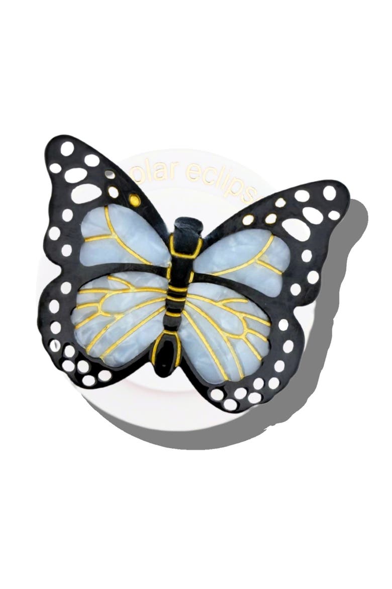 Hand Painted Monarch Butterfly Phone Grip, Main, color, BABY BLUE