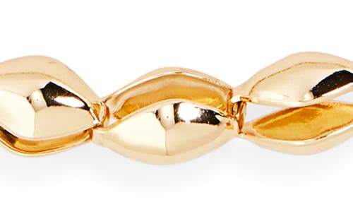 Open Edit Clamshell Link Chain Necklace In Gold