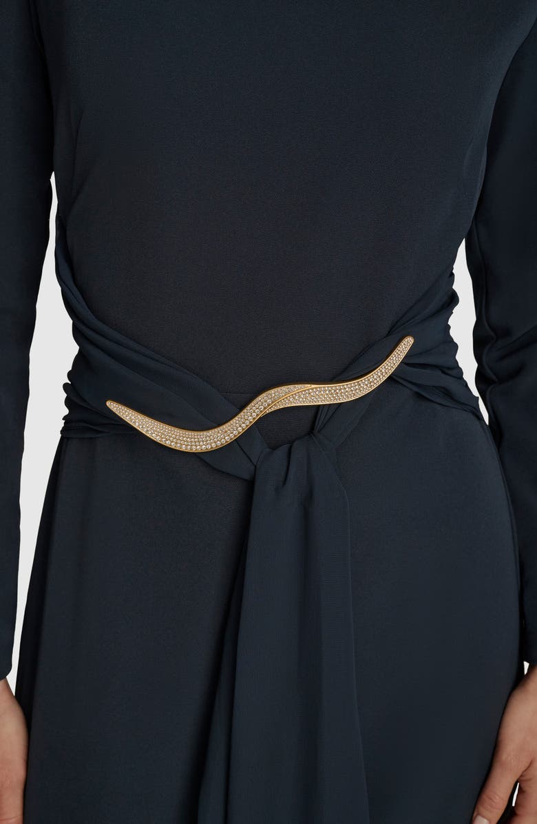 Donna Karan New York Long Sleeve Maxi Dress, Alternate, color, Nightfall/ Nightfall