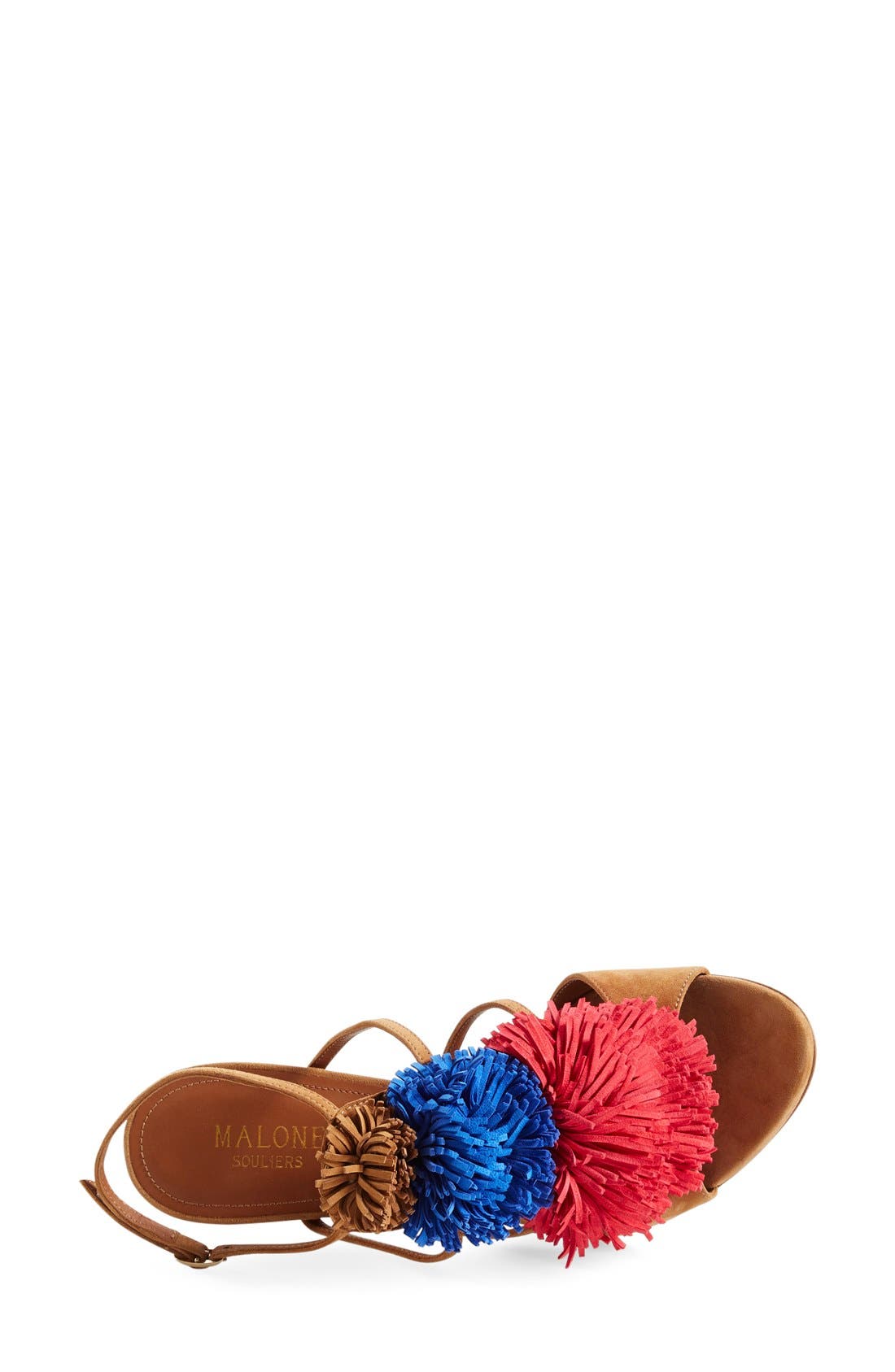 'Sherry' Fringe Sandal, Alternate, color, HAZELNUT SUEDE
