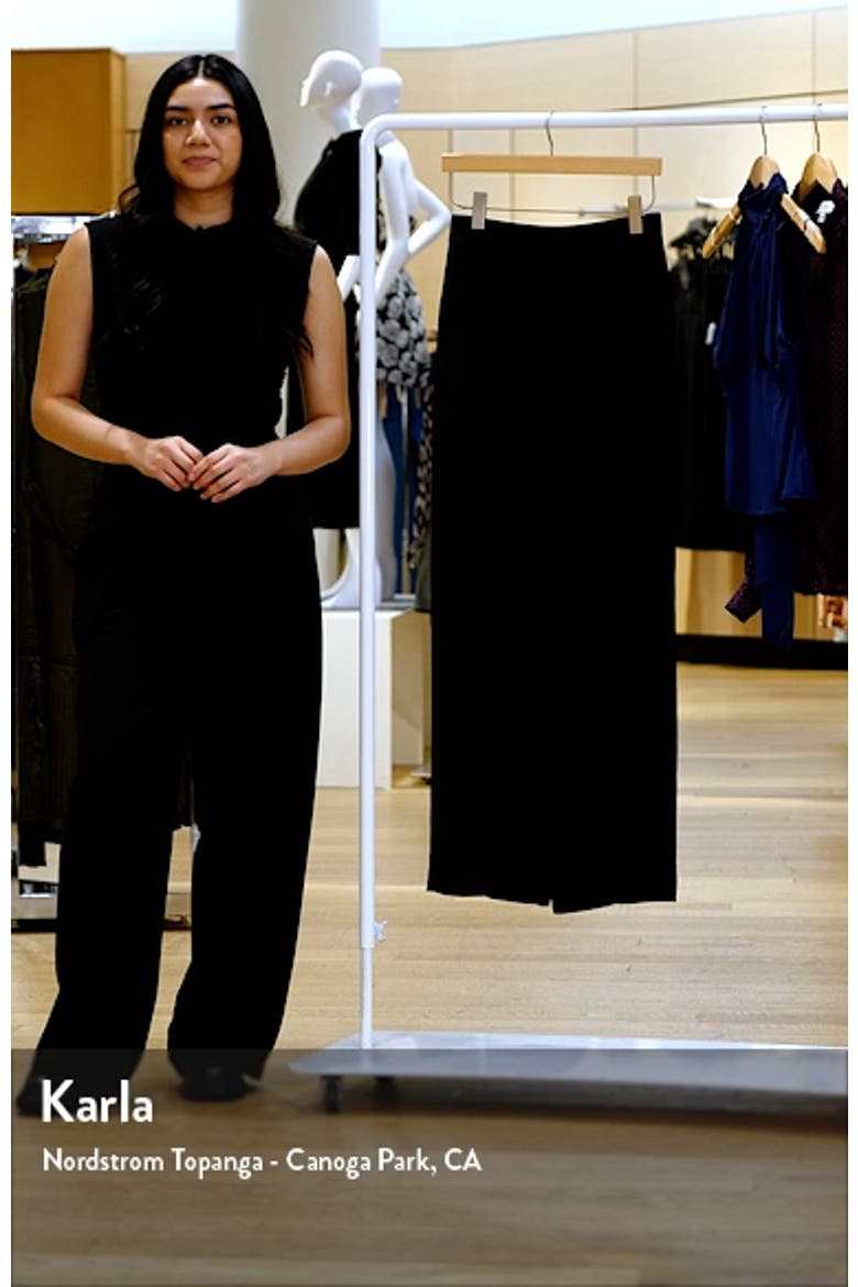 Crepe Straight Leg Pants video