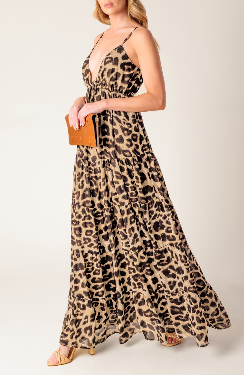 FLYING TOMATO Print Woven Maxi Dress, Alternate, color, 