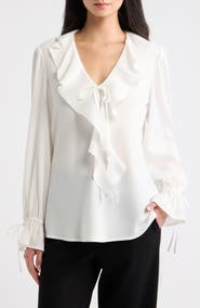 Tahari ASL Ruffle Shirt