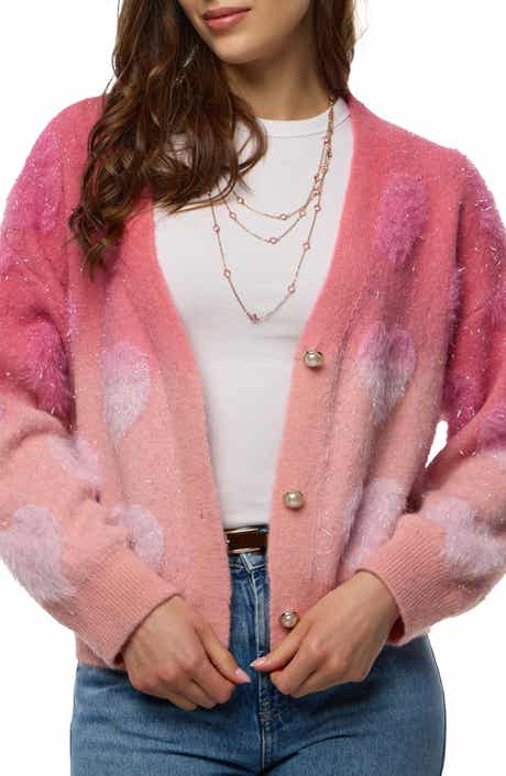 SAACHI Heart Eyelash Cardigan
