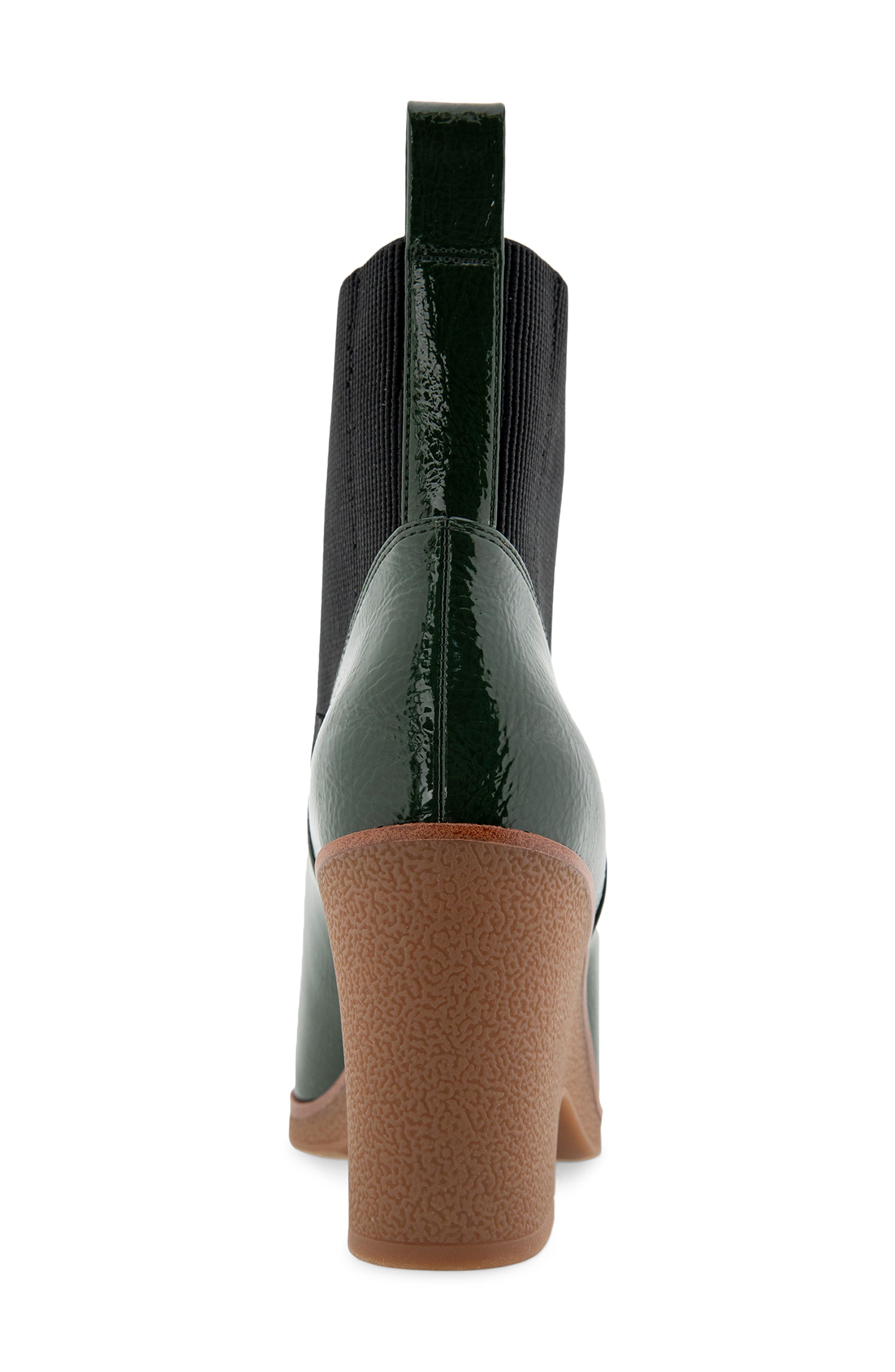 Aerosoles Mylo Wedge Bootie, Alternate, color, Fir Green Crinkle Patent