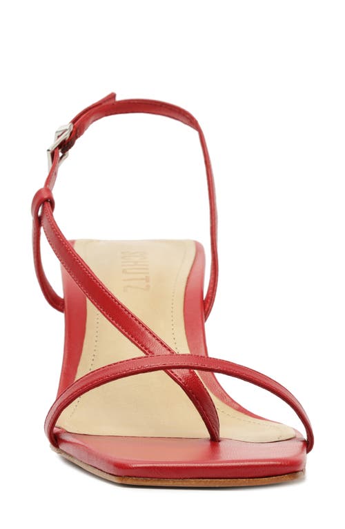 Shop Schutz Heloise Block Heel Sandal In Scarlet