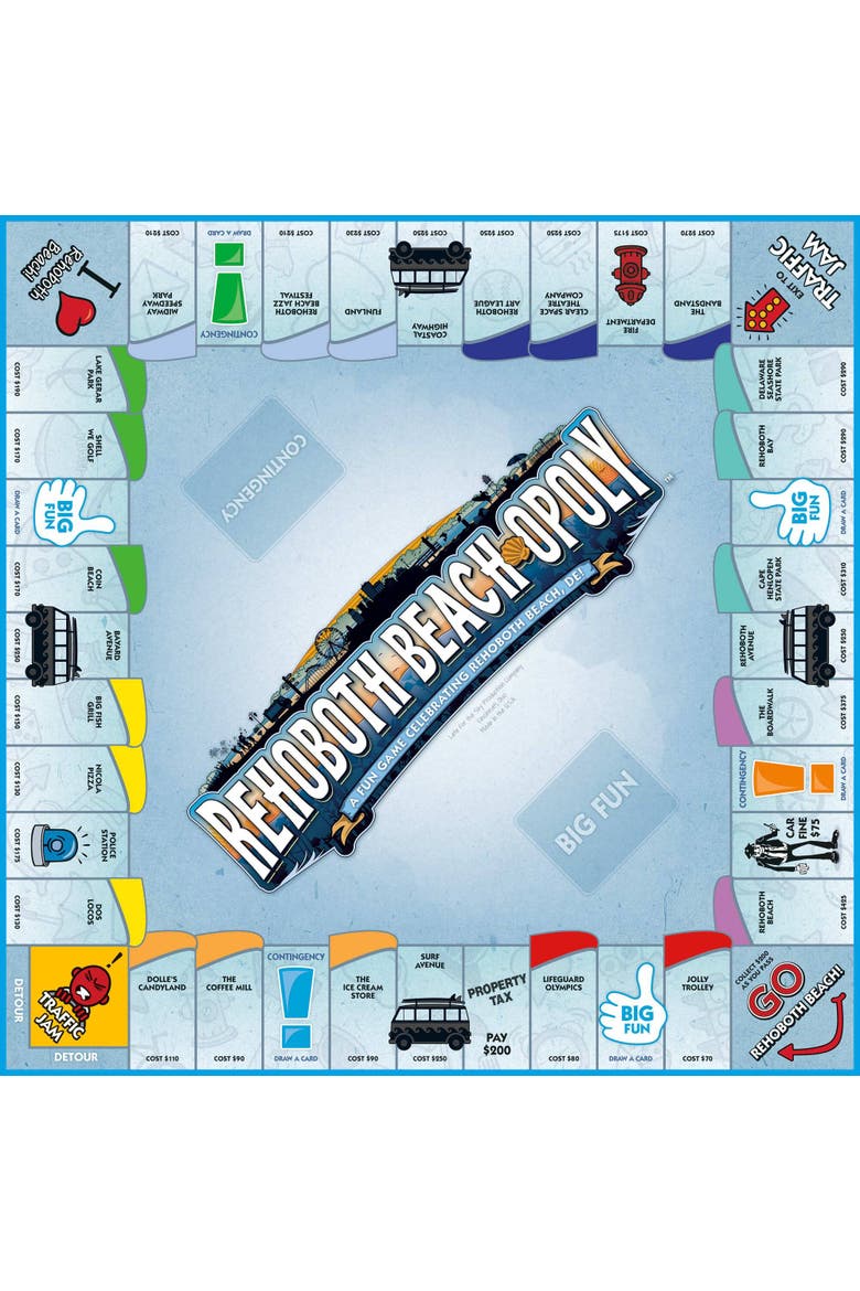 Rehoboth Opoly Board Game, Alternate, color, Multicolored