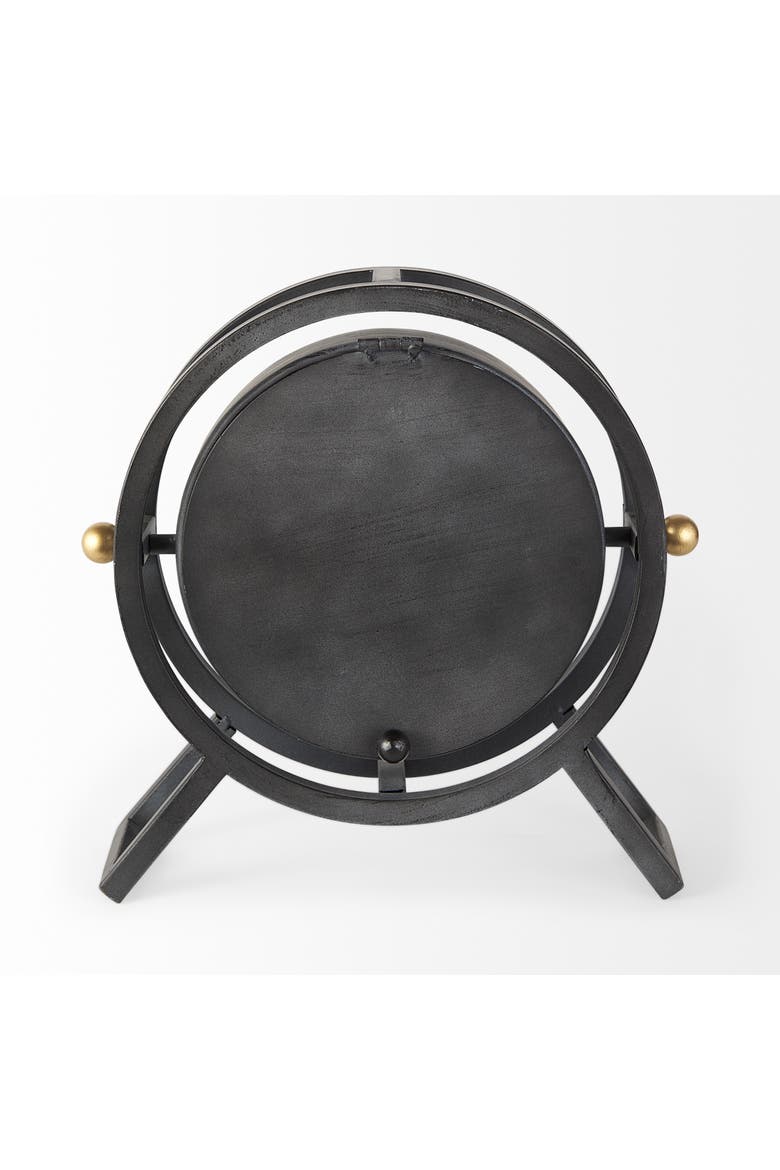 Gaston Metal Circular Table Clock, Alternate, color, Gray
