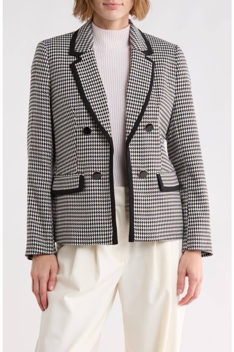 Faux Double Breasted Jacket, Main, color, BLACK/ WHITE