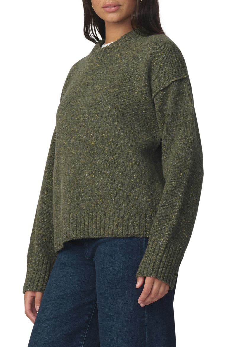 Cotton & Cashmere V-Neck Sweater, Alternate, color, MOSS
