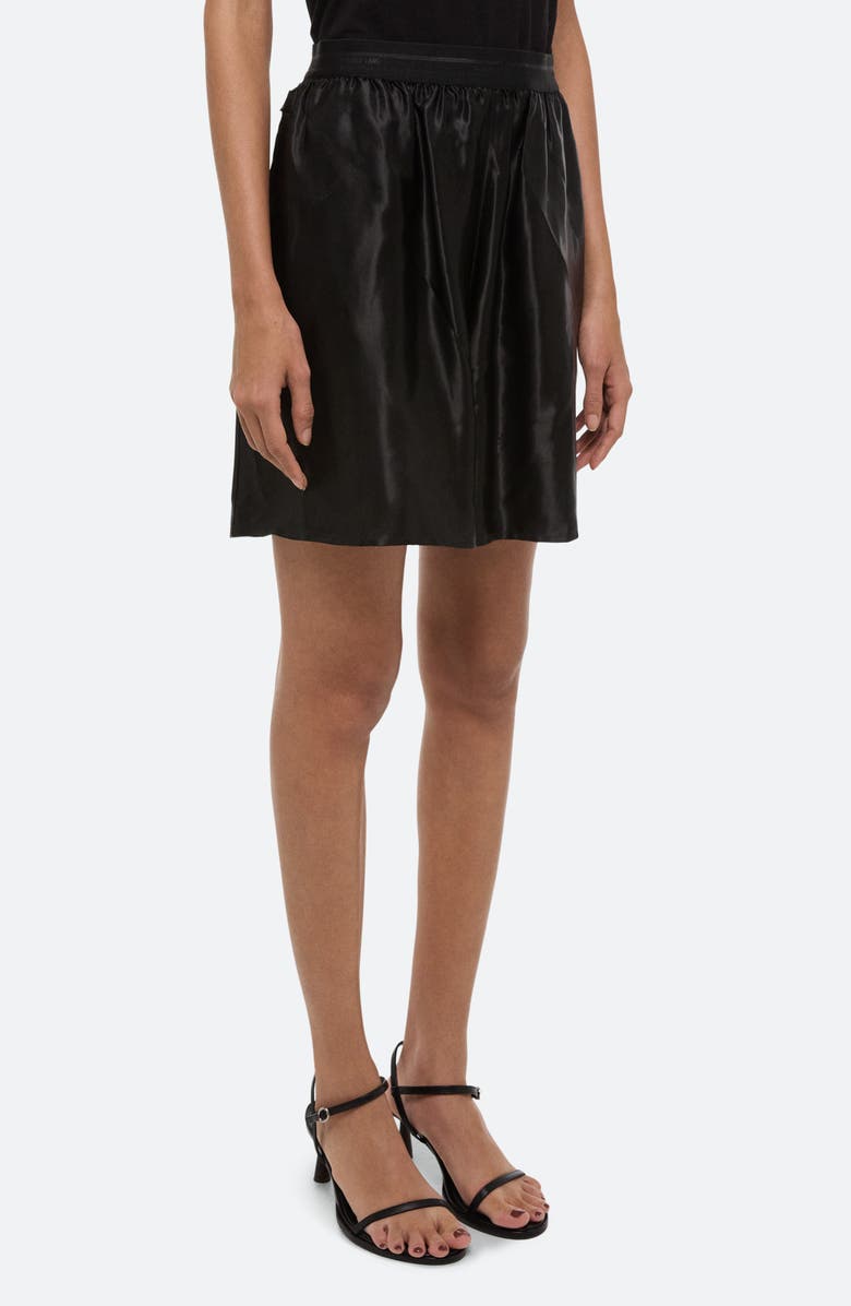 Helmut Lang Pleated Wool Skort, Alternate, color, Black