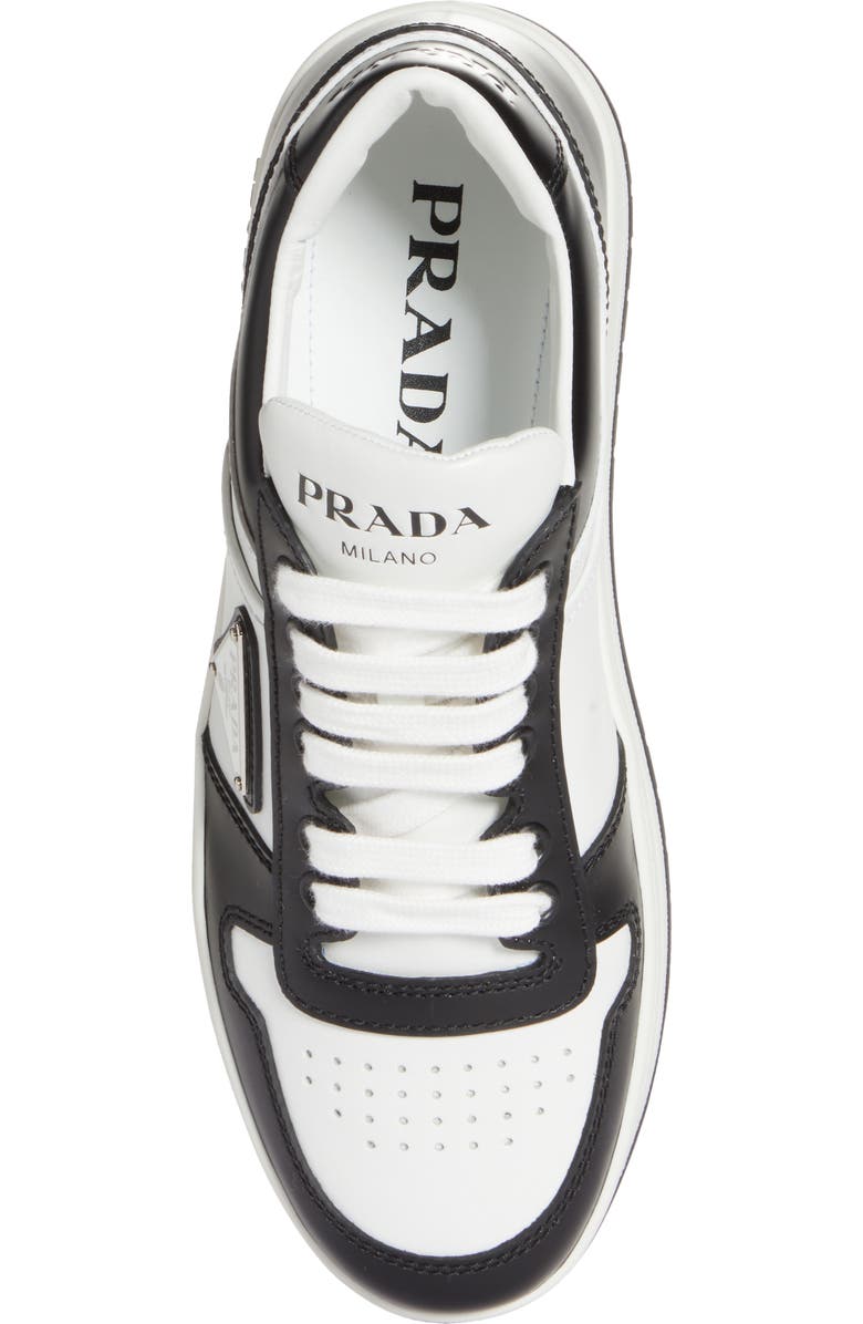 Prada Downtown Logo Low Top Sneaker, Alternate, color,